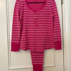 Victoria's Secret pink henley PJ set